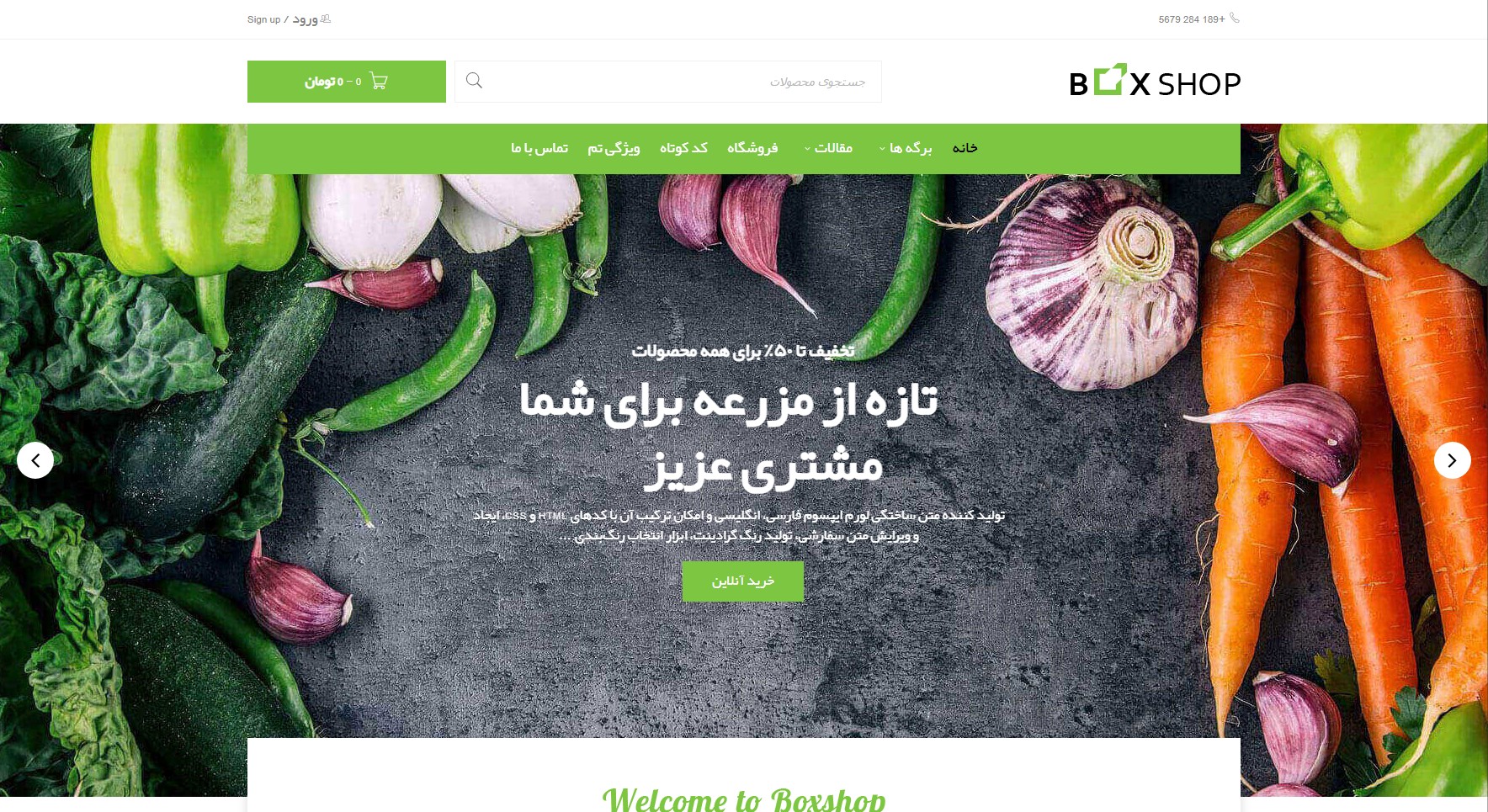 قالب فروشگاهی
